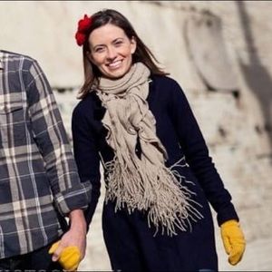 Anthropologie Tan Ruffle Scarf by Renee’s NYC Accessories